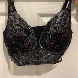 Silver and black bra!